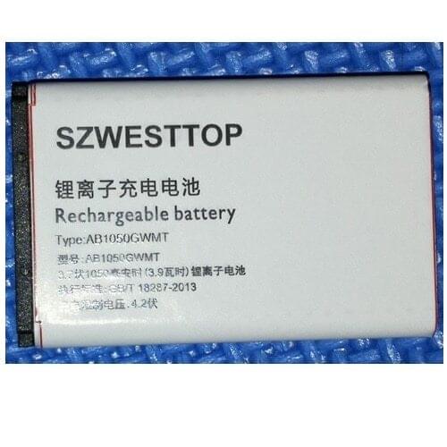 SZWESTTOP original AB1050CWMC battery For philips X116 X125 X126 X128 cellphone AB1050FWMX Batterie for XENIUM phone