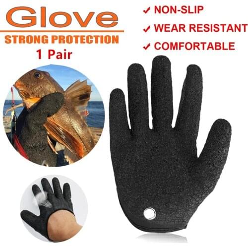 2pcs Professional Catching Fish Glove Waterproof Anti-Slip Anti-Cut Anti-Puncture Fishing Gloves