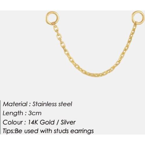 Personalized Handmade Chain for Jewerly Making Earring Gold Color Chain Accessories for Making Jewelry Dropshipping Wholesale