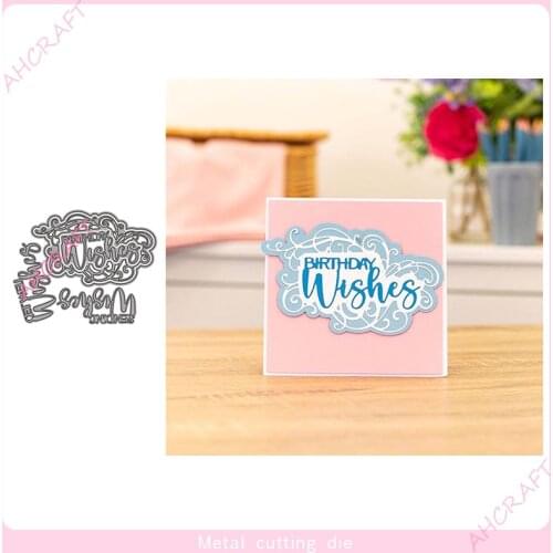 Words Frame Metal Cutting Dies for DIY Scrapbooking Photo Album Decorative Embossing PaperCard Crafts Die2021