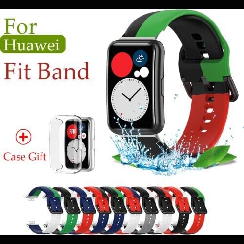 Strap For Huawei Watch Fit Band For Huawei Smart Watch Fit 2021 Strap 20mm TPU Soft Protective Cover Full Screen Protector Case