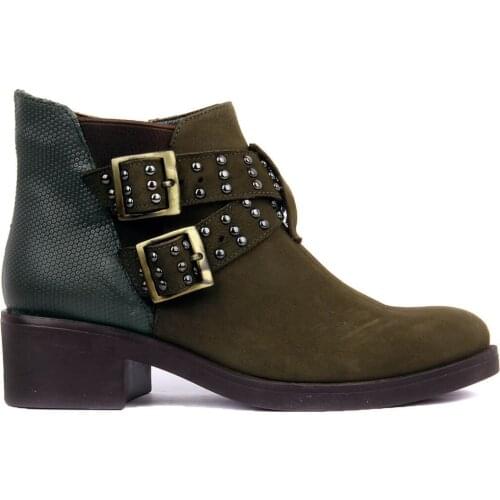 Sail Lakers-Nubuck Zipper Women Half Boots Vintage Boots Genuine Leather Women Boots Wedge Autumn Winter Shoes Woman Fashion Ladies Shoes Casual Female Ankle Boots Made in Turkey zapatos de mujer