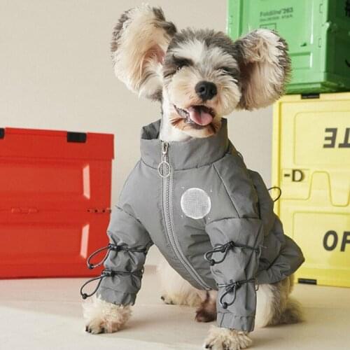 Reflective Dog Down Jacket Fashion Dog Clothes for Small Medium Dogs New Dog Coat French Bulldog Clothing Pug Costume Pet Outfit