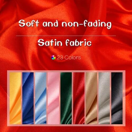 Solid color satin fabric meter wool cashmere coat suit lining fabric home service fabric handmade DIY gift box bedding cloth