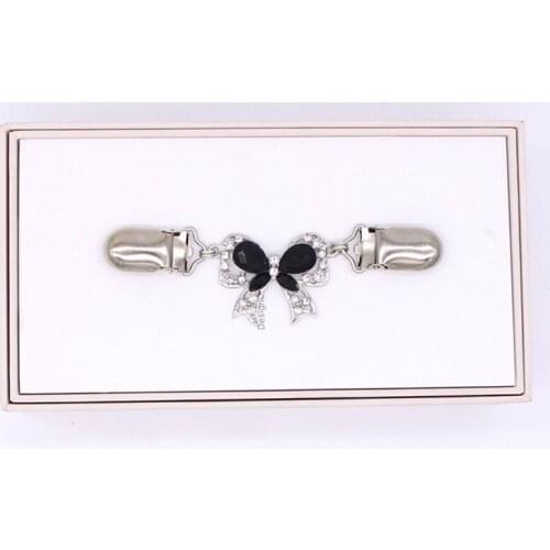 Duck Clip Clasps Charm Bowknot Brooches Clothing Accessories Jewelry Women Cardigan Sweater Blouse Shawl Clips Shirt Collar