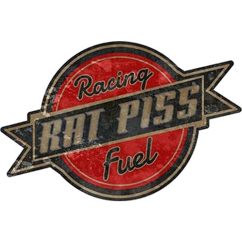 Personality Car Sticker Rat Rod Rat Piss Racing Fuel Decal Automobile Decoration Accessories Waterroof Vinyl 12cm*8cm