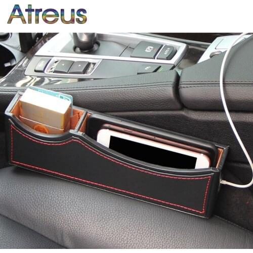 Atreus Car-Styling Auto Seat Crevice Storage Box For BMW F30 F10 X5 E53 F20 E70 X6 X1 m Audi A4 B6 B8 B7 B5 A6 C5 C6 Mini Cooper