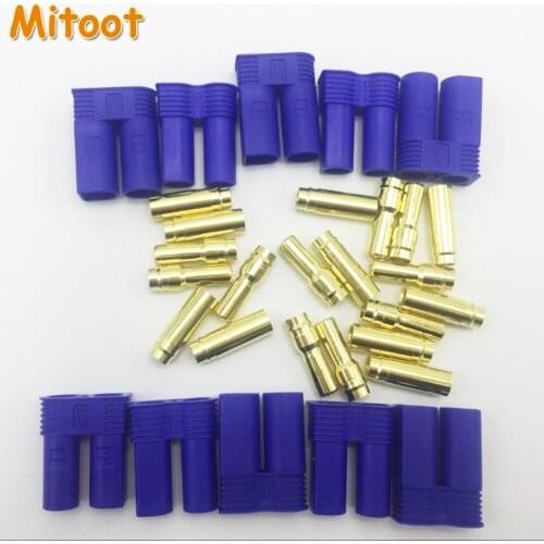 Register shipping !new 50 pairs/lot EC3 EC5 Gold Bullet Connector Banana Plug With Housing For RC Lipo Battery ESC Motor Parts