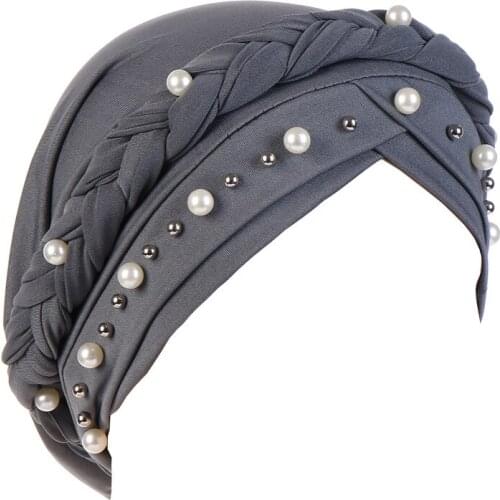 Beading Turban Caps for Women Ready to Wear Hijab Turban Braids Muslim Headscarf Bonnet Breathable Head Wraps Turbante Mujer