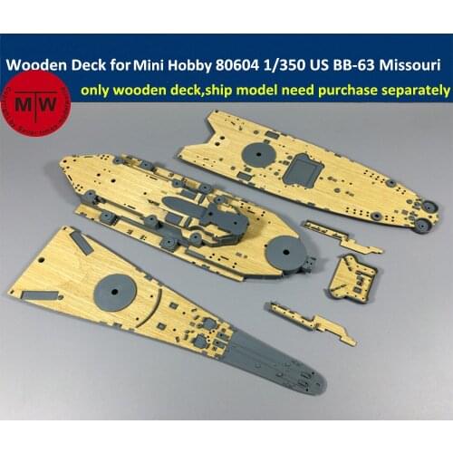 1/350 Scale Wooden Deck for Mini Hobby 80604 US Battleship BB-63 Missouri Model