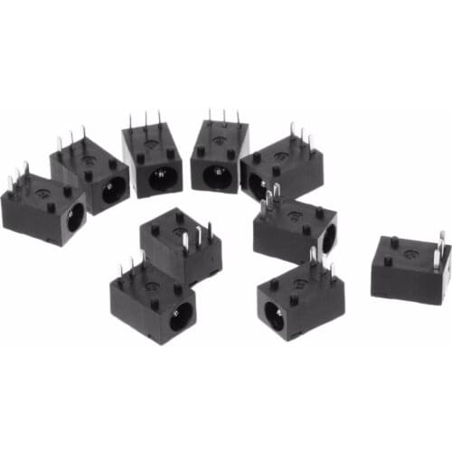 10pcs DC-003 3.5x1.3mm DC Power Jack Socket Connector 3-Pin Panel Mount Plug