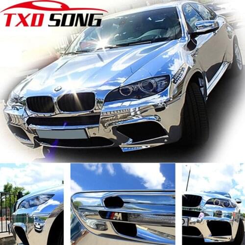 2019 Newest High stretchable mirror silver Chrome Mirror flexible Vinyl Wrap Sheet Roll Film chrome mirror vinyl sticker