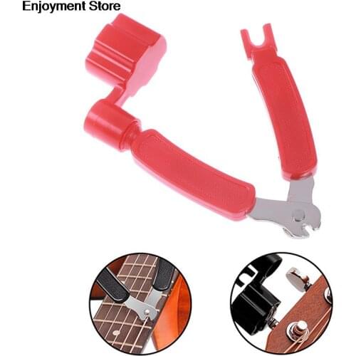3 In 1 Guitar Tuning Tool Stringed Instrument Accessories Guitars String Cutter Pin Puller Guitar Winder String Clamp Remover