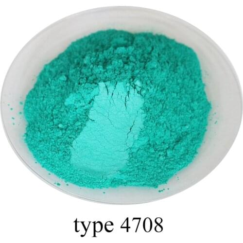 #4708 Green Blue Pearl Powder Pigment DIY Dye Colorant for Soap Nail Decoration Painting Car Arts Crafts 50g Mineral Mica Powder