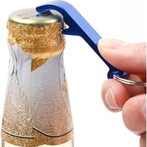 5-color Bottle Opener Keychain Portable 4-in-1 Pocket Aluminum Beer Bottle Opener Can Be Personalized Logo Bar Wedding Tools