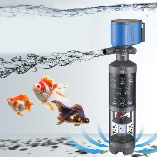 110V 220V Aquarium Filter 5 in 1 Fish Tank Filter aquarium Air Pump Air Oxygen Increase Aquarium Internal Filter Aquarium Pump