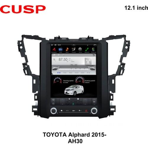 Android 9 Vertical Screen Tesla style Car GPS Navigation For TOYOTA Alphard 2015- head unit multimedia player tape recorder