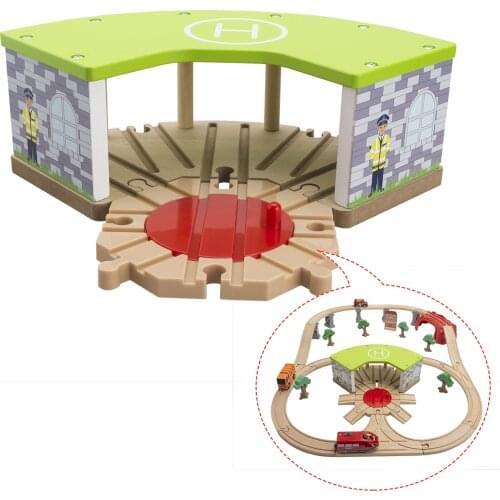 TBKJOYS Wooden Railway Track Accessories Wooden Train Set Parts