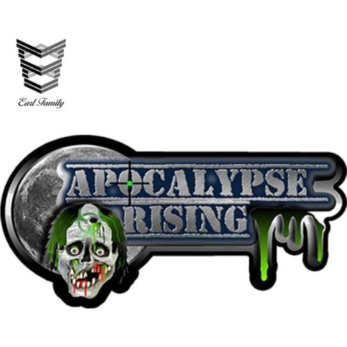 EARLFAMILY 13cm x 6.5cm Car Styling Zombie Apocalypse Rising Decal Bio Hazard Blood Car Sticker Waterproof Bumper Accessories