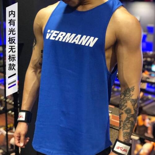 2021 Summer Mens New Trend Muscle Fitness Training Essential Vest Leisure Sports Running Exercise Breathable Sleeveless T-Shirt