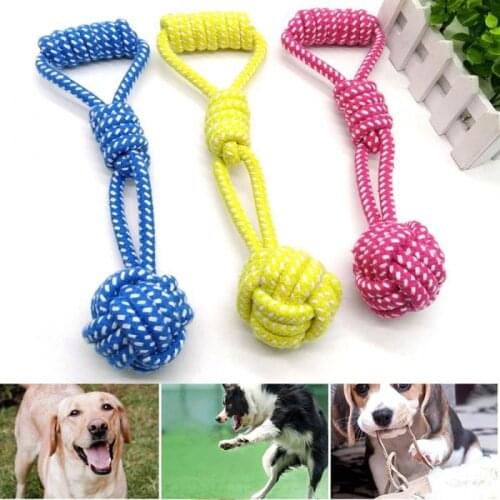 Hot Interesting Pet Dog Chewing Toy Cotton Rope Knots Wear Resistant Puppy Teeth Cleaning Toys for Small Medium Dogs FBE3
