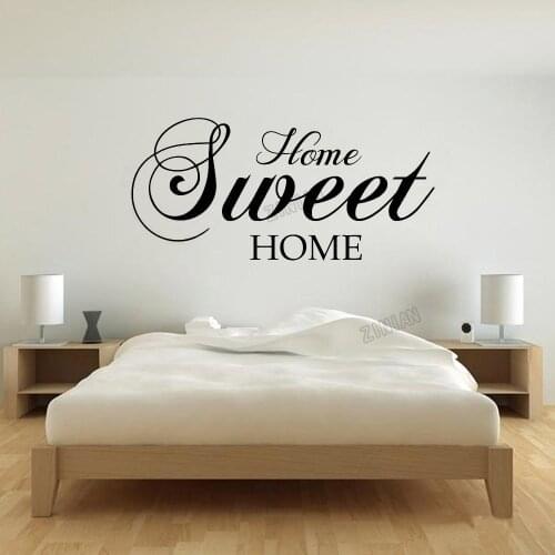 Home Sweet Wall Stickers Quote Decor Bedroom Vinyl Wall Sticker For Living Room Family Home Decoration Art Mural Removable C003