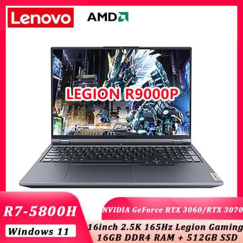 Lenovo Legion R9000P 2021 16.0inch Gaming Laptop AMD Ryzen7 5800H Geforce RTX 165Hz High Refresh Rate IPS Full Screen Windows10