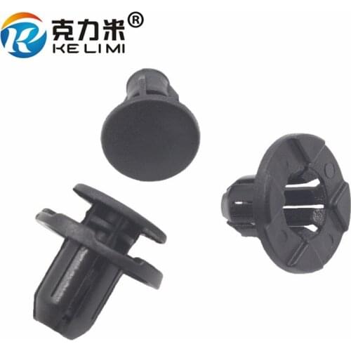 KE LI MI 100Pcs Car Screw Push Type Fenders Bumper 8mm Plastic Rivets Fastener Clips For Toyota Vehicle