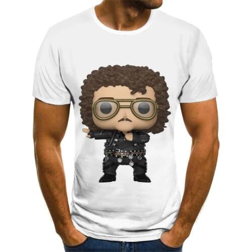 Summer creative 3d funko pop toy graphic oversized t-shirts for men fashion concise funko pop boys t-shirt kids cute top