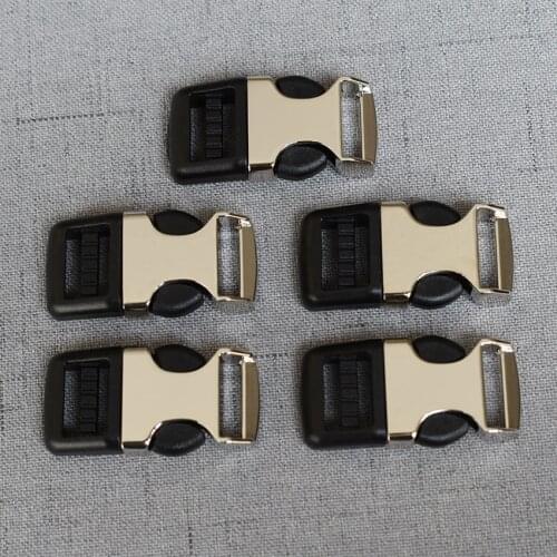 100 Pcs/Pack 15mm Metal Plastic Release Belt Buckle For Bag Backpack Pet Dog Collar Necklace Bracelet Garment Sewing