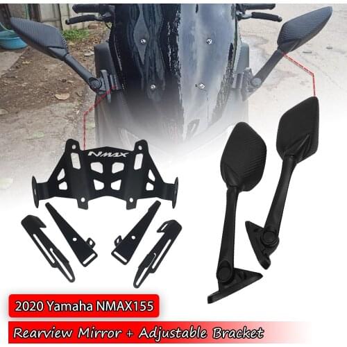 Modified Motorcycle Accessories rear view mirrors Windscreen windshield bracket Holder for Yamaha NMAX155 2020 NMAX 155 Parts
