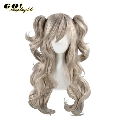 Charlotte Tomori Nao Cosplay Wig Curly Ponytails Halloween Cosplay Synthetic Hair Role Play