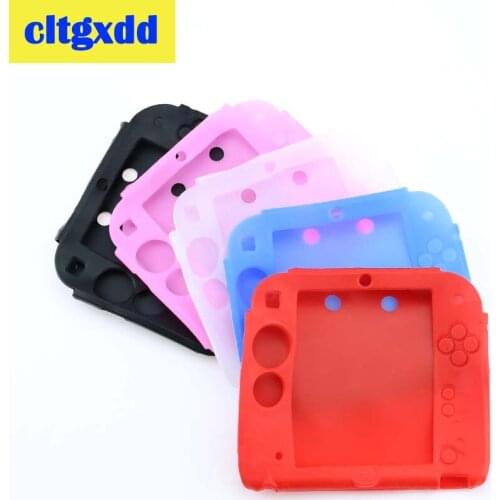 Cltgxdd Multicolor Soft Silicone Case For Nintendo 2DS Protective case Soft Rubber Skin Cover Game Console Non-slip cover