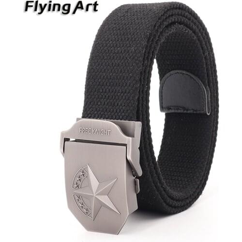 Flying Art Mens Seven Star Marine Corps Tactical Belt Military Adjustable Canvas Casual Ladies Genuine Designer Jeans Belt