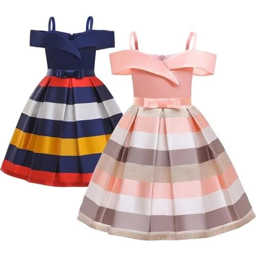 Christmas Costume Kids Dress Good Quality Cute Puff Sleeve Girls Dress Festival Party Evening Birthday Present Baby Girl Dresses