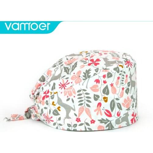 Surgery cap Womens Operating Room Hats Pharmacy Nursing Cap Lab Pet Shop Doctor Hat Surgicals Hat Unisex Floral Beauty care cap