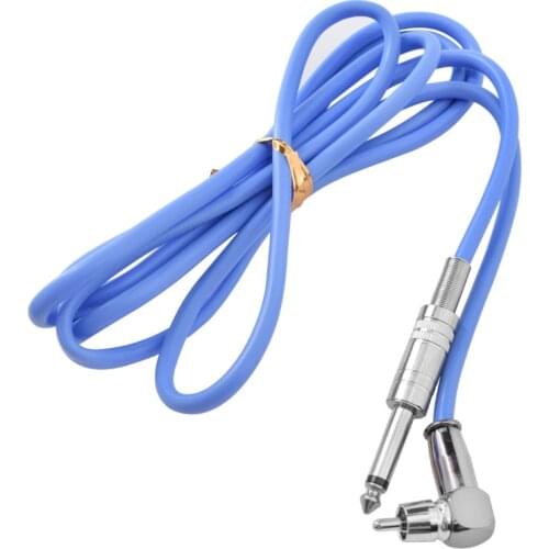 Tattoo Clip Cord RCA Soft Silicone Connect Line 185cm Right Angled for Power Supply Electric Tattoo Machine 3 Colors Optional