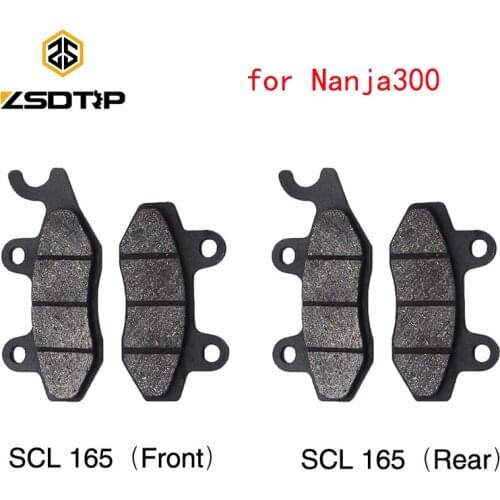 ZSDTRP Semi-Metal Motobike Motorcycle Front Brake Pad and Rear Brake Pad For Kawasaki Ninja 300 2013-2016