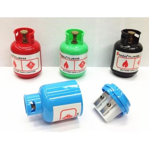 1 Pc / Pack Cartoon Gas Tank Pencil Sharpener Creative Stationery Gift Prize For Kids Office School Supplies ZMONH