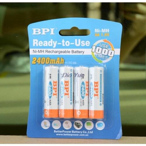 16pcs/lot 2400mAh 1.2V 14500 AA NI-MH Rechargeable Battery for high-end flashlights, notebook, mobile