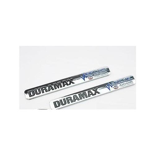2 New Chrome Duramax Diesel Allison EFI LIVE 2500HD 3500HD Emblems Set six choose two