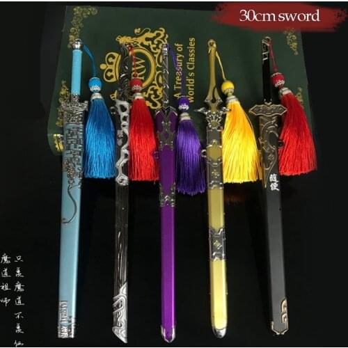 30cm Anime Game Swords Simulation Weapon Cosplay Sword Art Online Demon Slayer Chen Qingling Lan Wangji Wei Wuxian Alloy Model