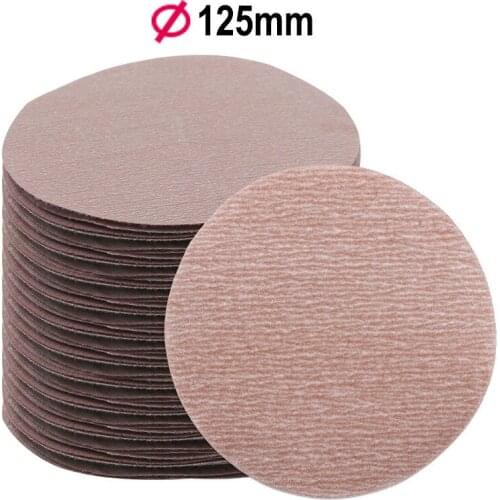 5inch 10PCS Red Circular Polishing Discs 125mm With Grits Felt Wheel Polishing Sharpening Sand Paper Tool Accessories