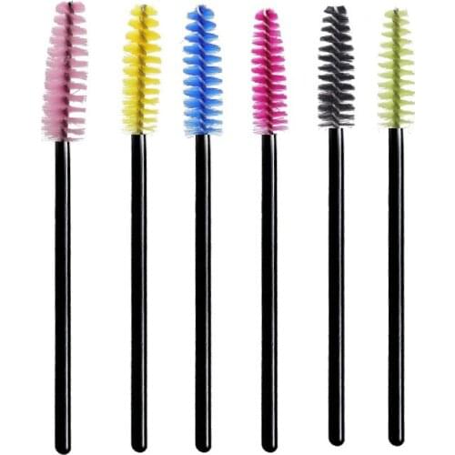 50 Pcs Different Disposable Eyelash Applicator Wands Curler Brush Set Mascara Eyebrow Spoolers Comb Wands Spoolies Brushes