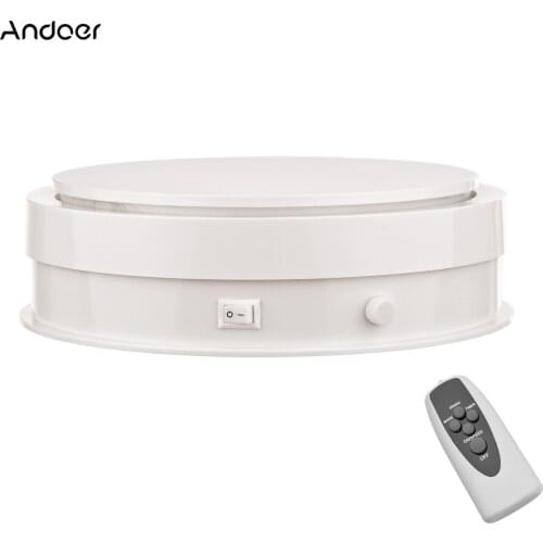 Andoer 360 Degree Photography Display Turntable Motorized Rotating for Small Products Jewelry Watch Model Displaying Turntable