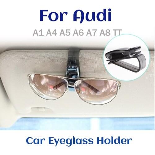 Car Eyeglass Holder Glasses Storage Clip For Audi A1 A4 A5 A6 A7 A8 TT Auto Interior Organize Accessories Car Sunglasses Holder