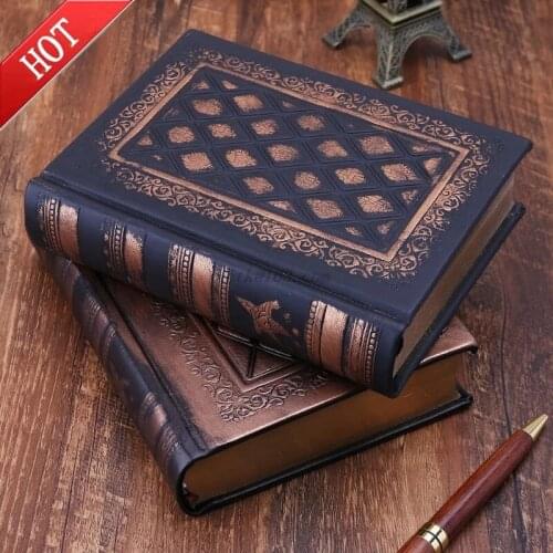 Retro Leather Thicken Blank Paper Notebook Notepad Leather Book A5 Embossed Planning Notebook Brush Phnom Penh