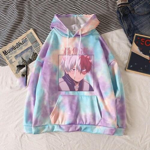 Boku No Hero Academia Women/man Printed Long Sleeve My Hero Academia Hooded Pullovers Casual Korean Sweatshirt Tops