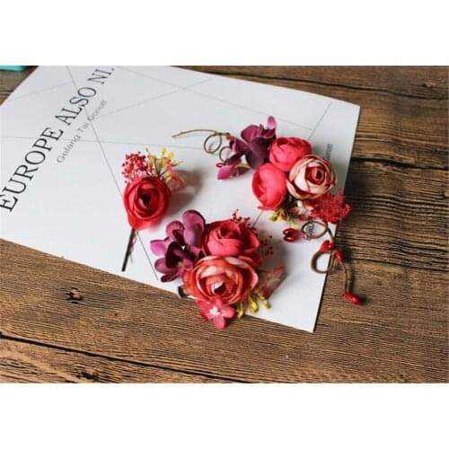 Flower Hair Clip Women Bridal Wedding Hair Accessories Handmade Headband Girls Head Wear Ornaments B1496