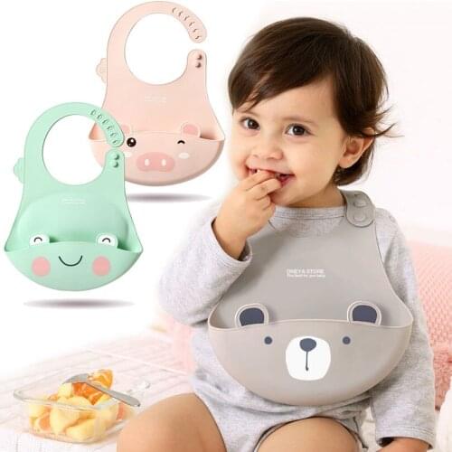 Baby Silicone Bib Cloth Panda Frog Children Bibs Spoon Fork Set Tableware Waterproof Eatting Kids Boys Silicone Slabber Bandana